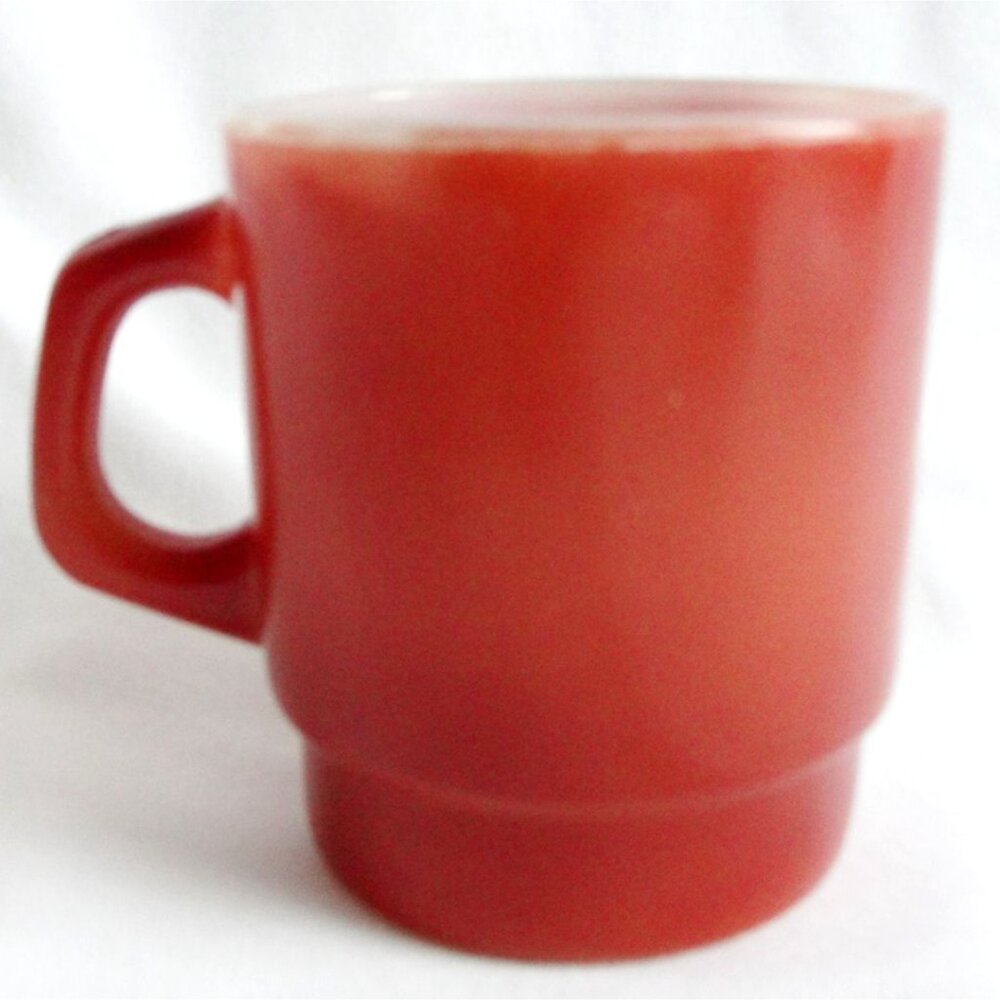 Vintage Fire King Brown Stackable D Handle Coffee Cupβ